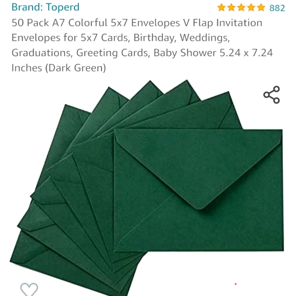 Other 5 Pack Dark Green Envelopes Nip Poshmark